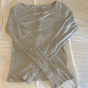 Brandy Melville Gray Long Sleeve Top